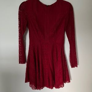Burgundy Lace Dress